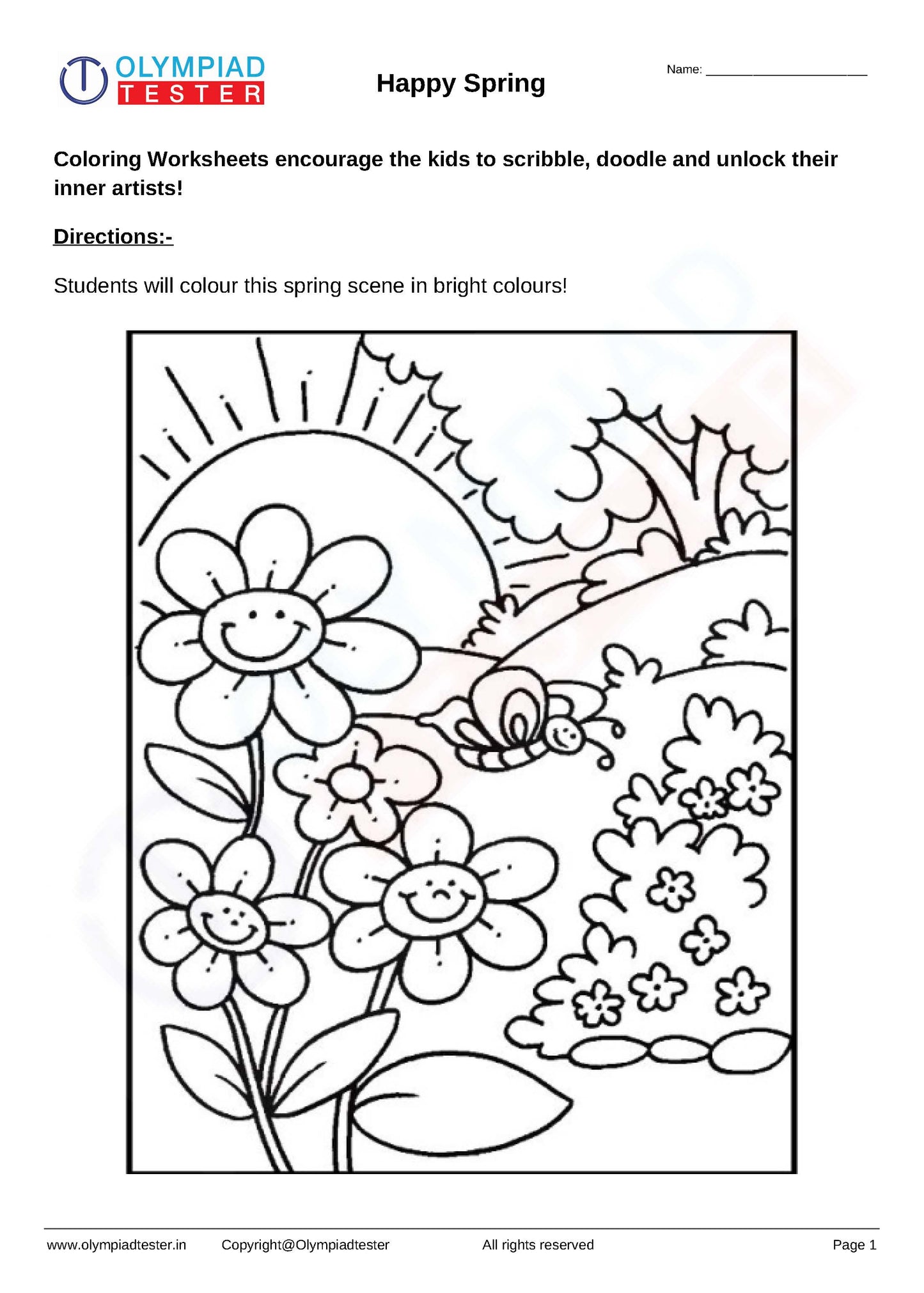 Kindergarten EVS - PDF Worksheet 14