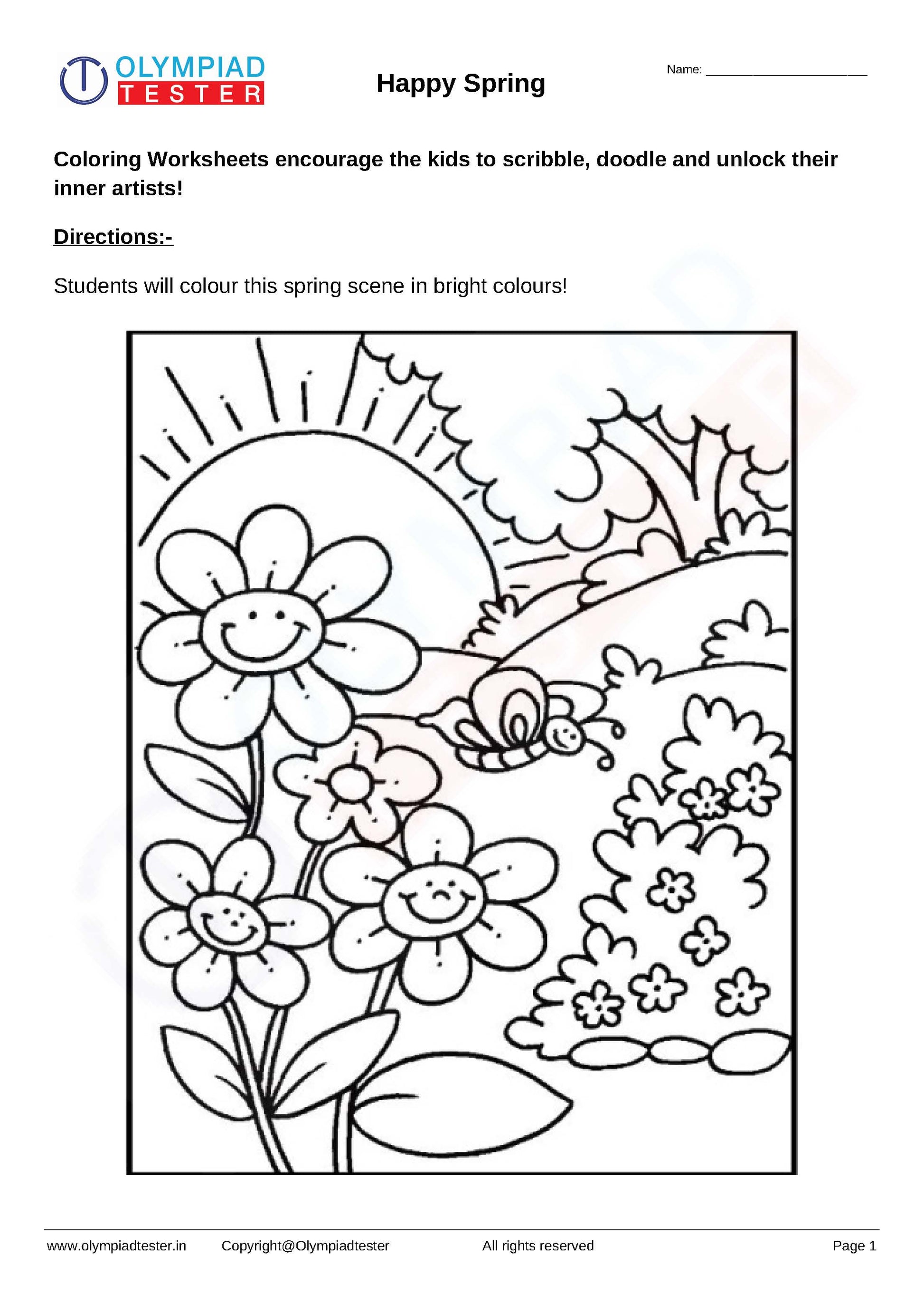 Kindergarten EVS - PDF Worksheet 14