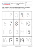 missing numbers tracing worksheet for kindergarten