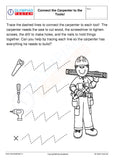 kindergarten carpenter tracing worksheet