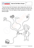 kindergarten chef tracing worksheet