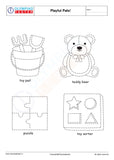 kindergarten tracing worksheet for toys