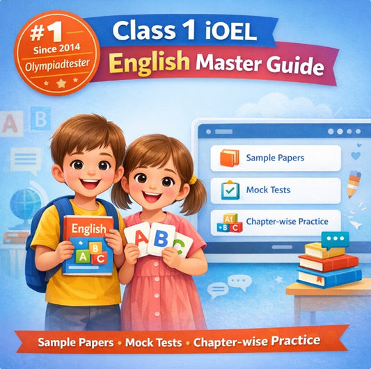 Class 1 SilverZone iOEL English Master Guide with sample papers and mock tests for International Olympiad of English Language preparation by Olympiadtester.
