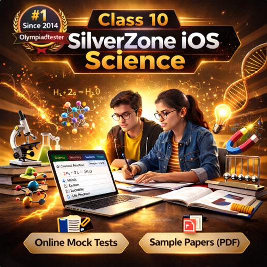 Class 10 SilverZone iOS Science online preparation dashboard with older students for International Science Olympiad mock tests and sample papers by Olympiadtester.