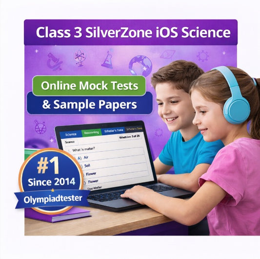 Class 3 SilverZone iOS Science online mock test and sample paper dashboard for International Science Olympiad preparation by Olympiadtester.