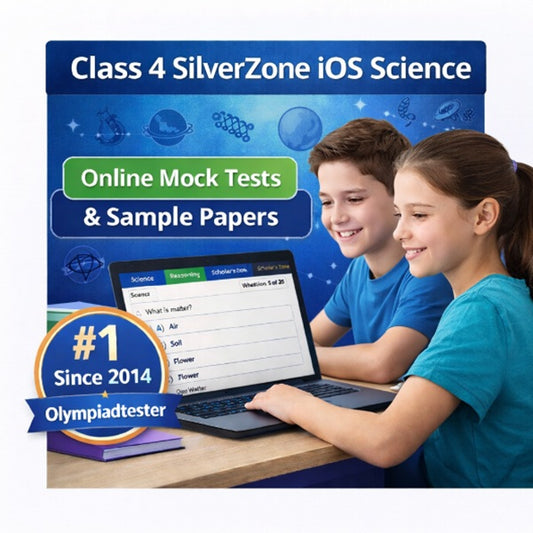 Class 4 SilverZone iOS Science online mock test and sample paper dashboard for International Science Olympiad preparation by Olympiadtester.