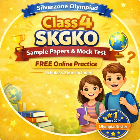 Class 4 SKGKO sample papers and mock tests free online practice for Silverzone Olympiad by Olympiadtester with yellow background.