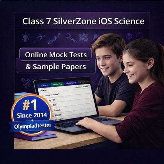Class 7 SilverZone iOS Science online mock test and sample paper dashboard for International Science Olympiad preparation by Olympiadtester.