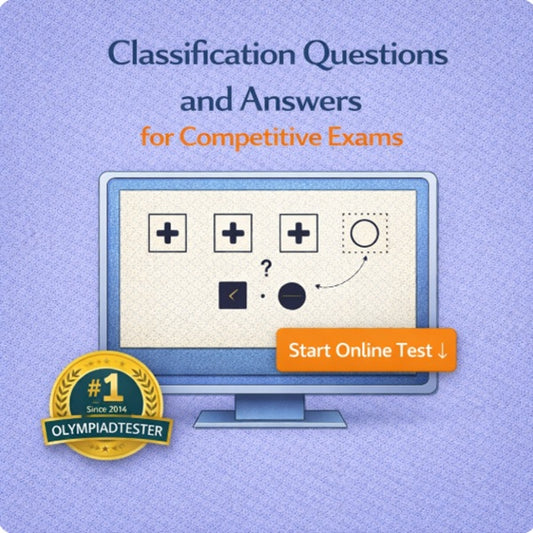 Non verbal classification questions and answers with online test for competitive exams on Olympiadtester.