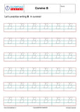 Cursive B writing - Worksheet #1 