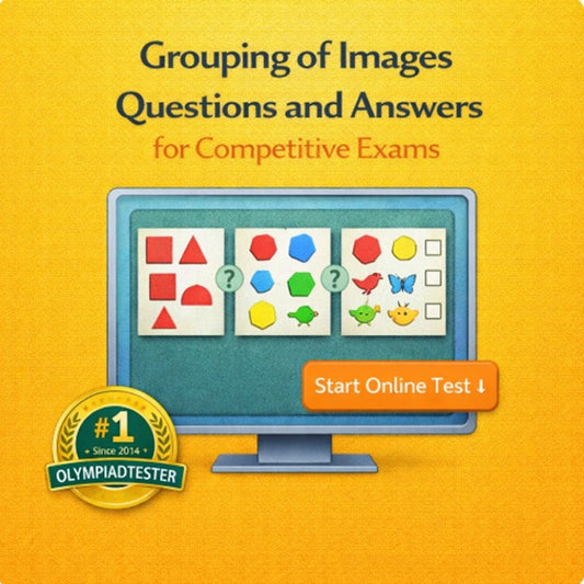 Grouping of images reasoning questions and answers with online test for competitive exams on Olympiadtester.
