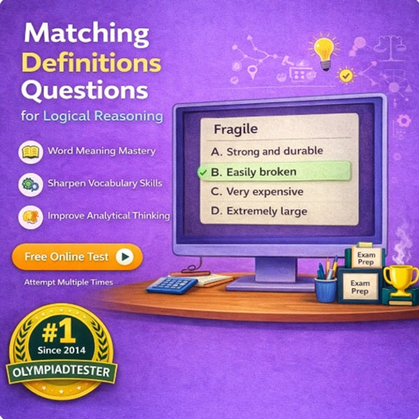 matching definitions questions logical reasoning examples word meaning classification practice.