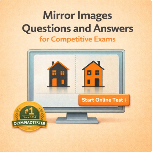 Mirror images reasoning questions and answers with online test for competitive exams on Olympiadtester