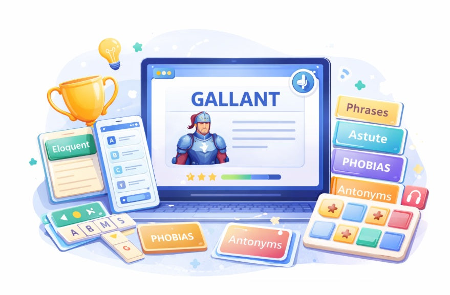 Online vocabulary flashcards, MCQ quizzes and voice-over learning system for Olympiad preparation on Olympiadtester. 