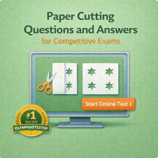 Paper cutting reasoning questions and answers with online test for competitive exams on Olympiadtester.