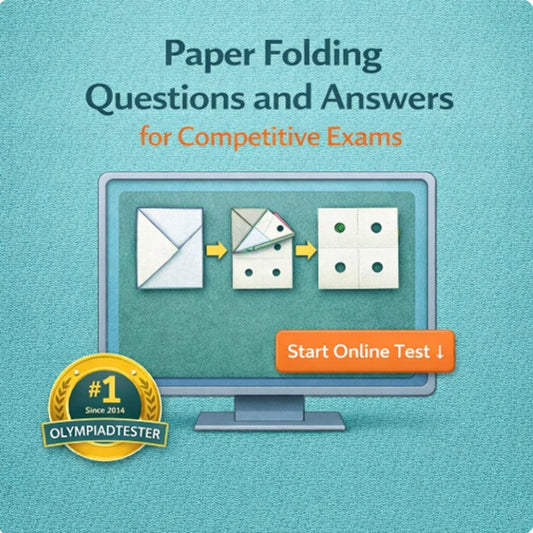Paper folding reasoning questions and answers with online test for competitive exams on Olympiadtester.