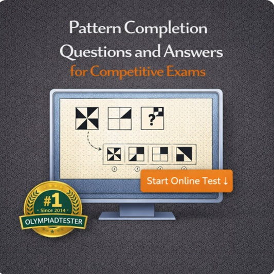 Pattern completion reasoning questions and answers with online test for competitive exams on Olympiadtester.