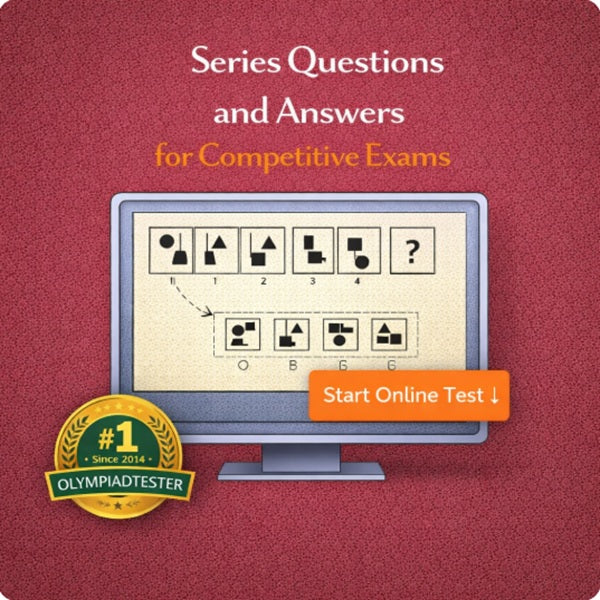 Non verbal series reasoning questions and answers with online test for competitive exams on Olympiadtester.