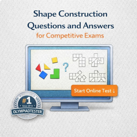 Shape construction reasoning questions and answers with online test for competitive exams on Olympiadtester.