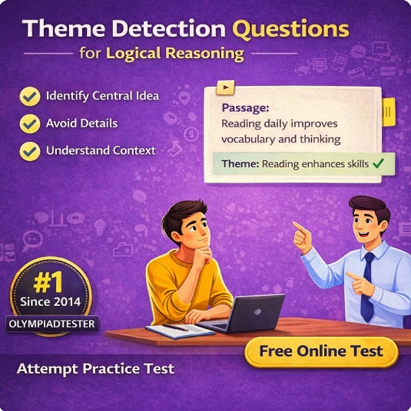 theme detection questions logical reasoning central idea passage practice.