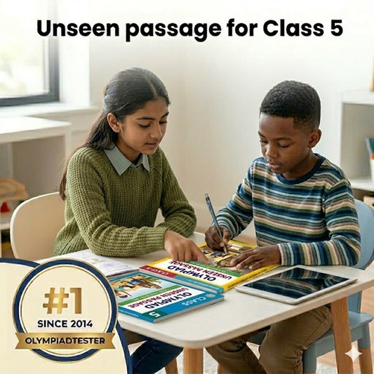 Unseen passage for Class 5 Olympiad level with answers worksheets and comprehension questions.