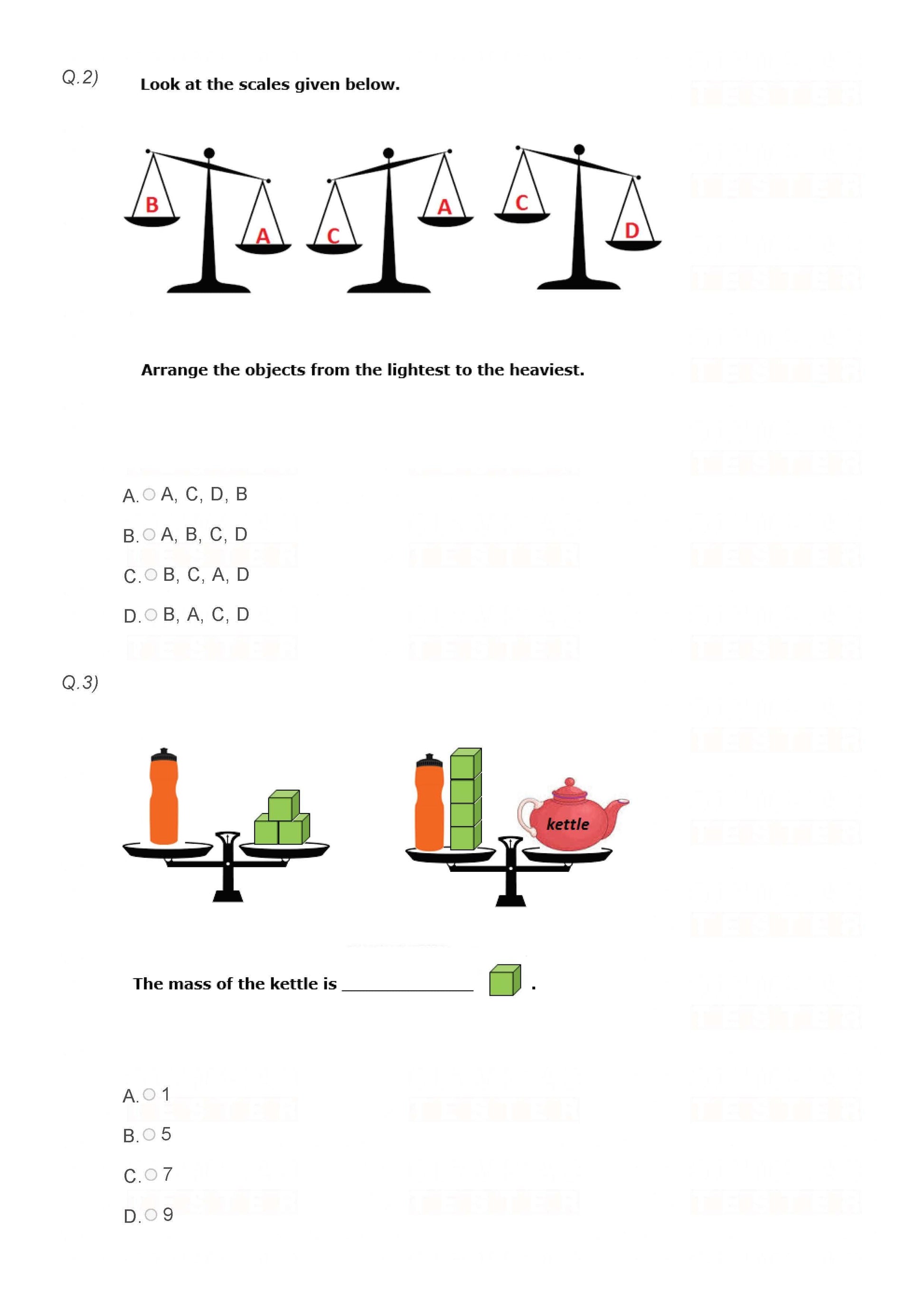 Class 1 Maths Olympiad Sample Papers
