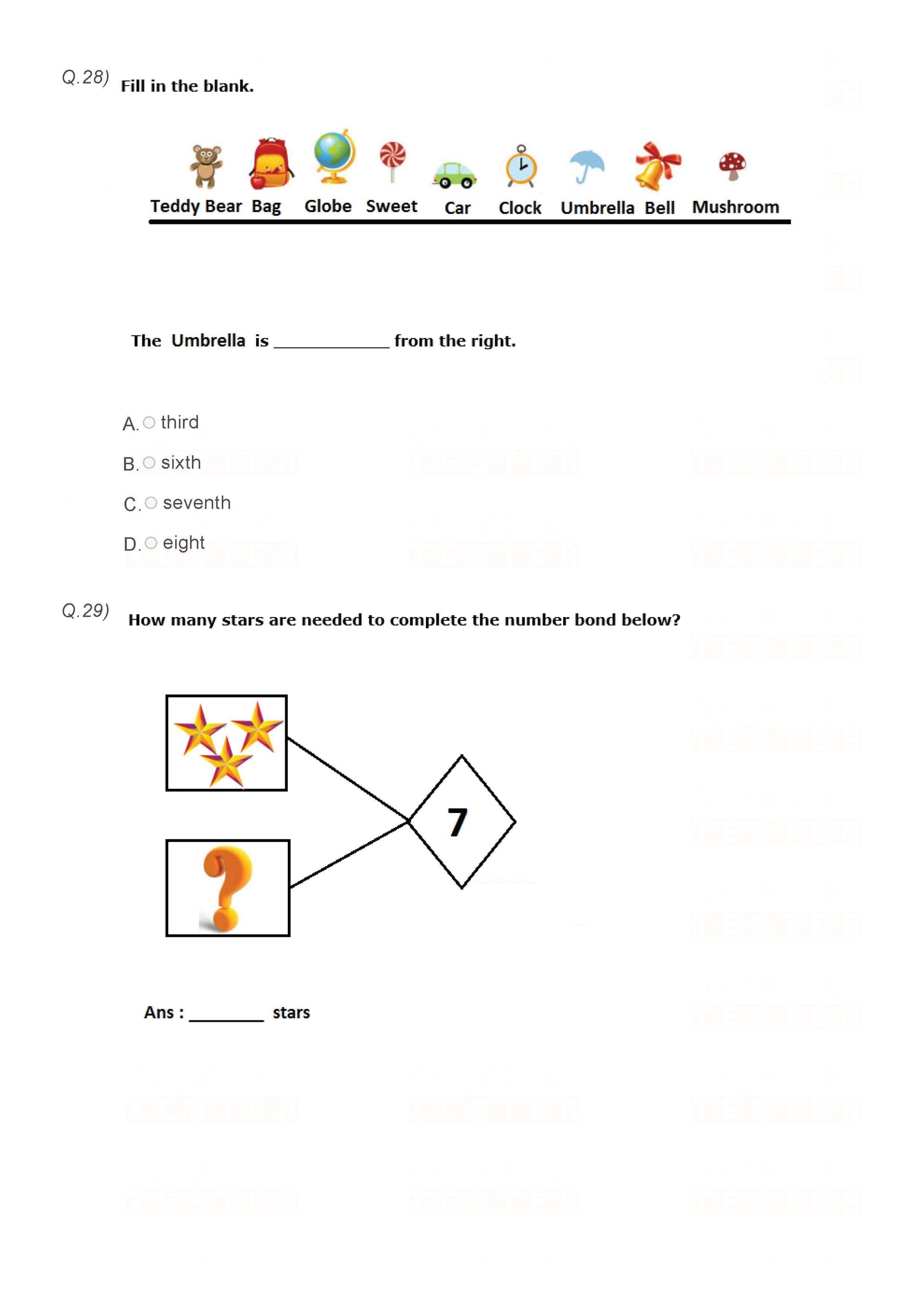 Class 1 Maths Olympiad Sample Papers