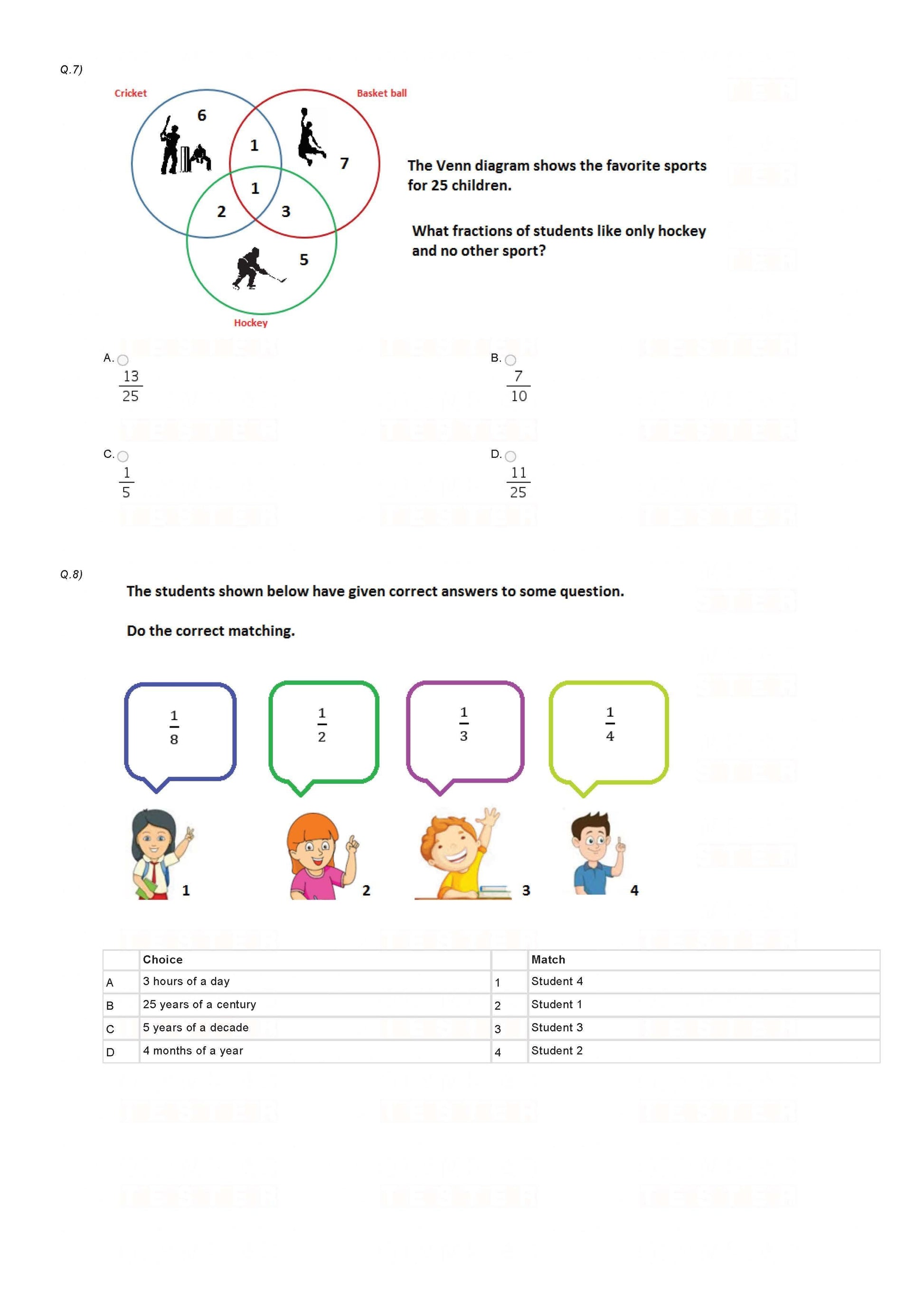 Class 3 Maths Olympiad Sample Papers