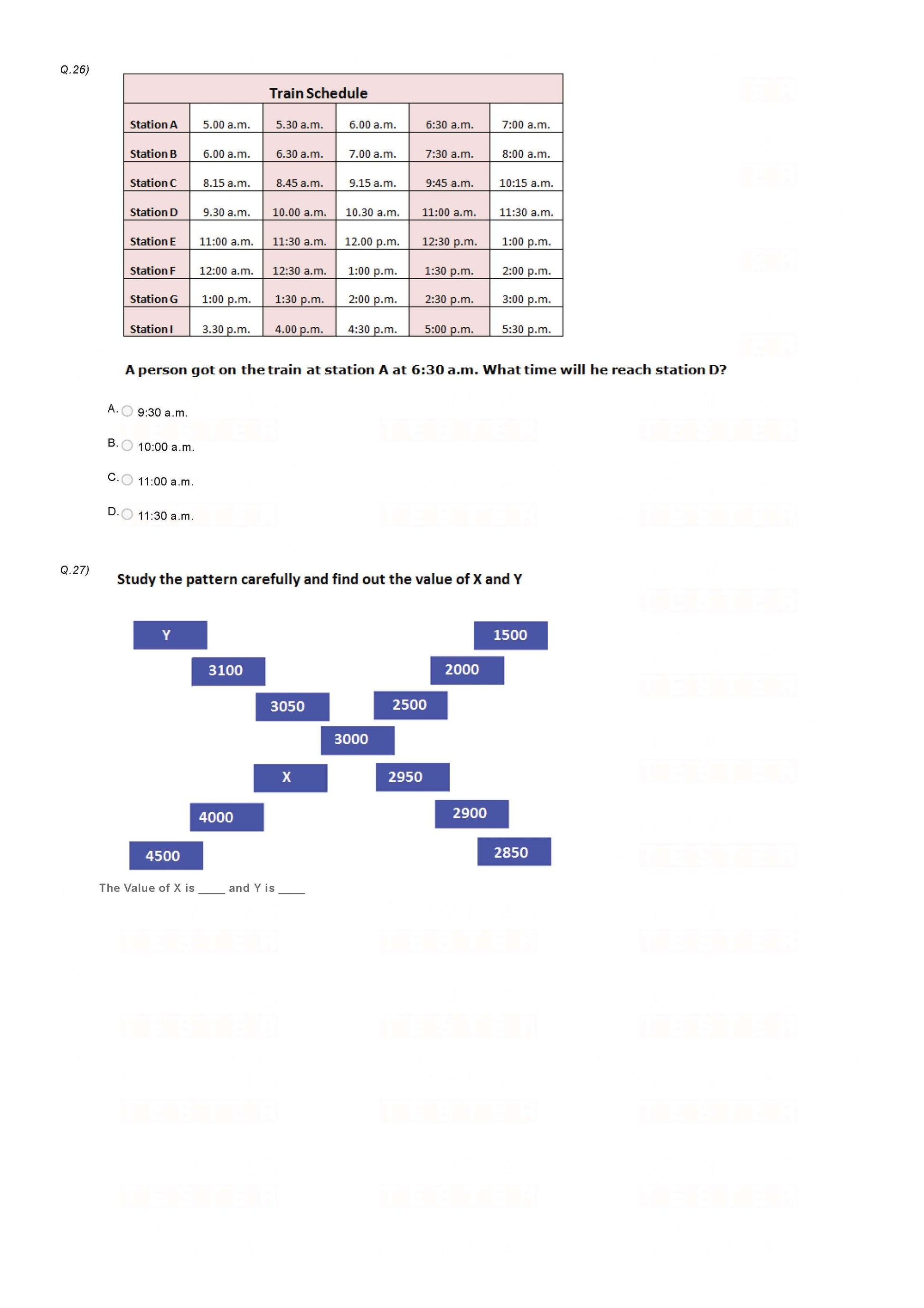 Class 3 Maths Olympiad Sample Papers