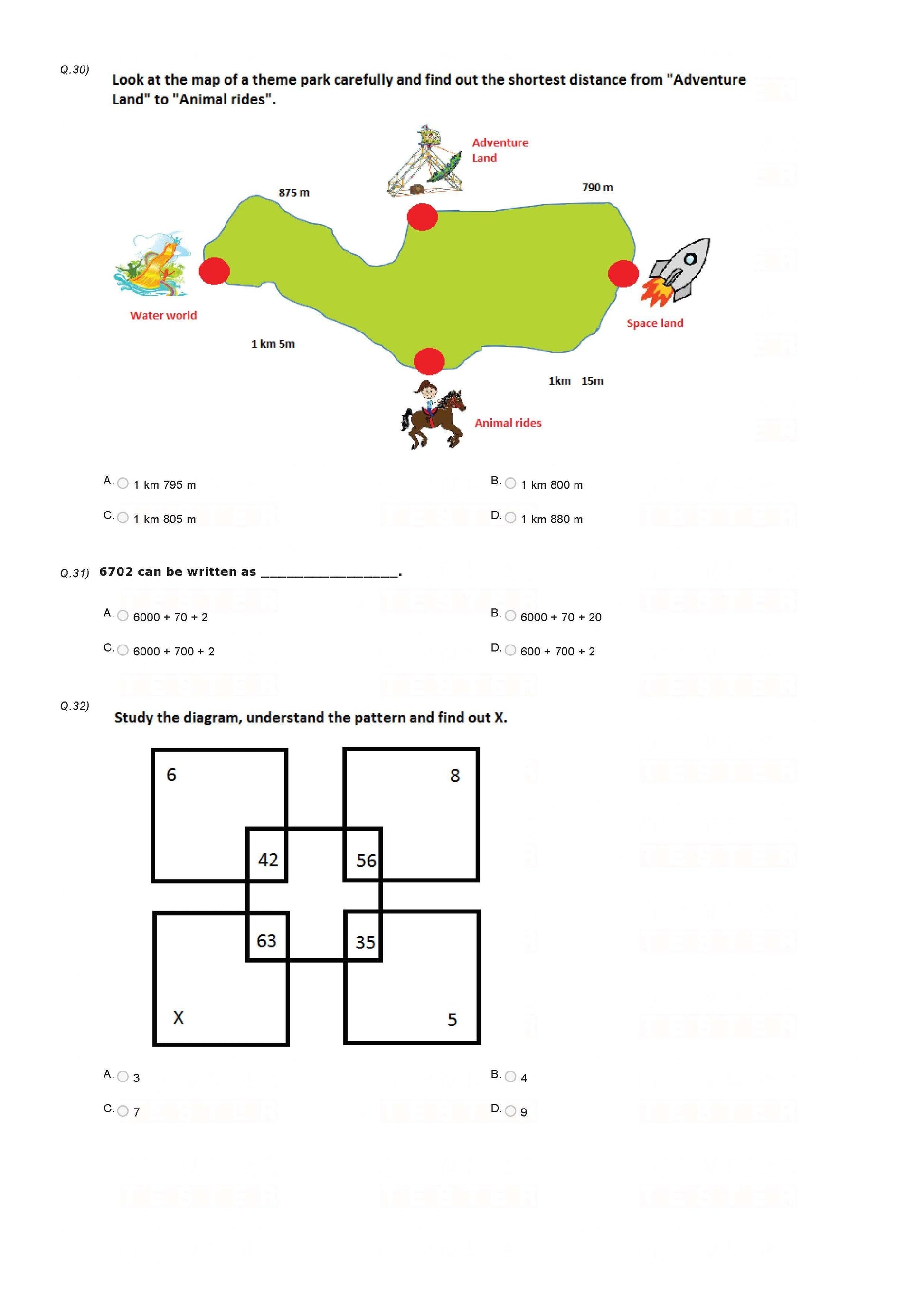 Class 3 Maths Olympiad Sample Papers