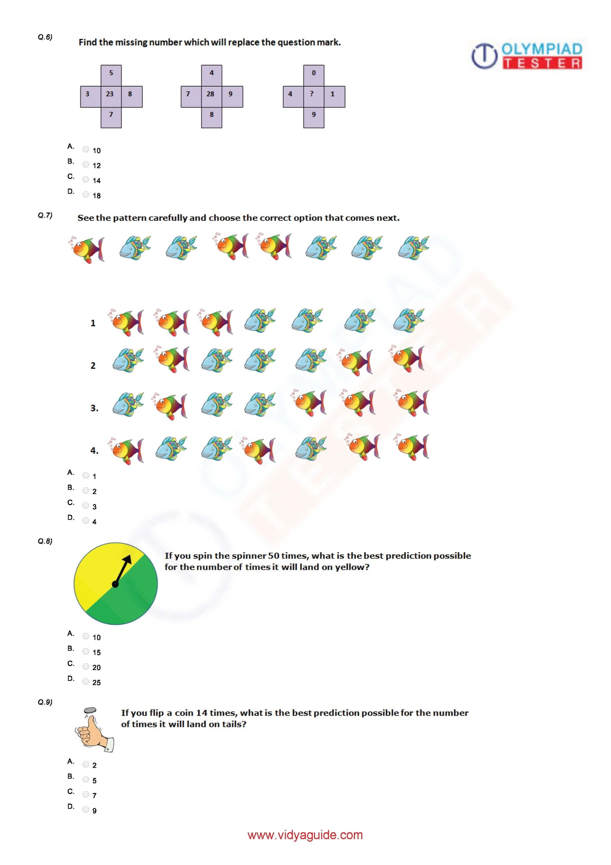 Class 4 Maths Olympiad question papers - Course - Olympiadtester