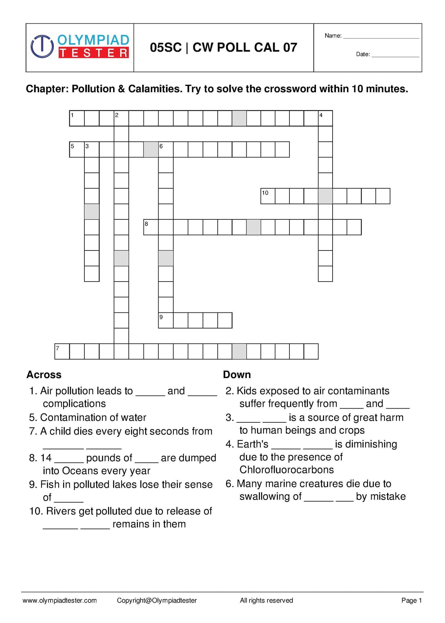 Class 5 Science Olympiad question papers - Course - Olympiadtester