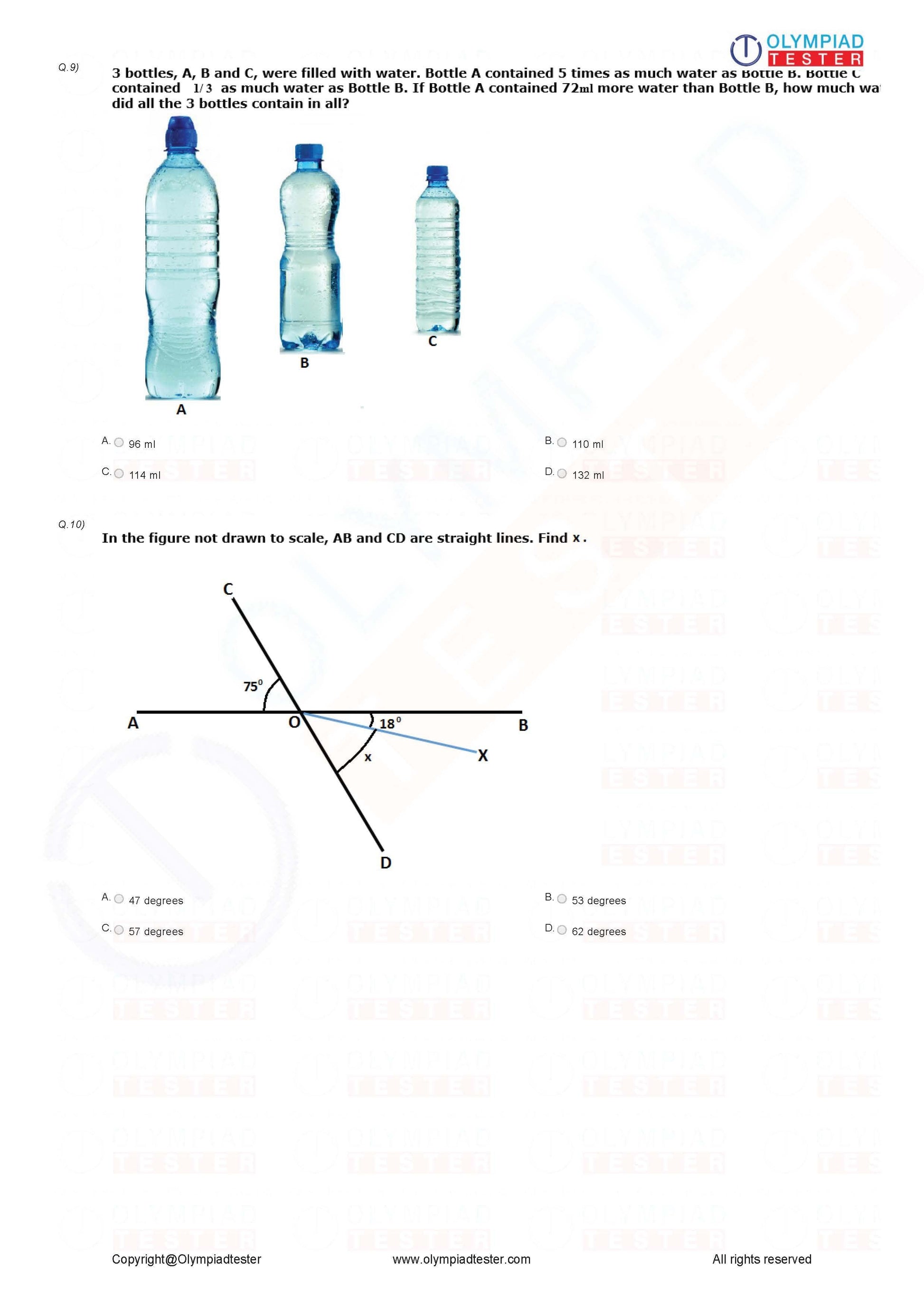 Class 5 Maths Olympiad Sample Papers