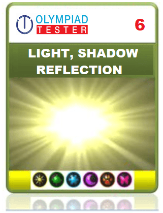 Olympiadtester Certified Student exam (OCS)  - Class 6 Science - Light, Shadows and Reflections - Olympiadtester