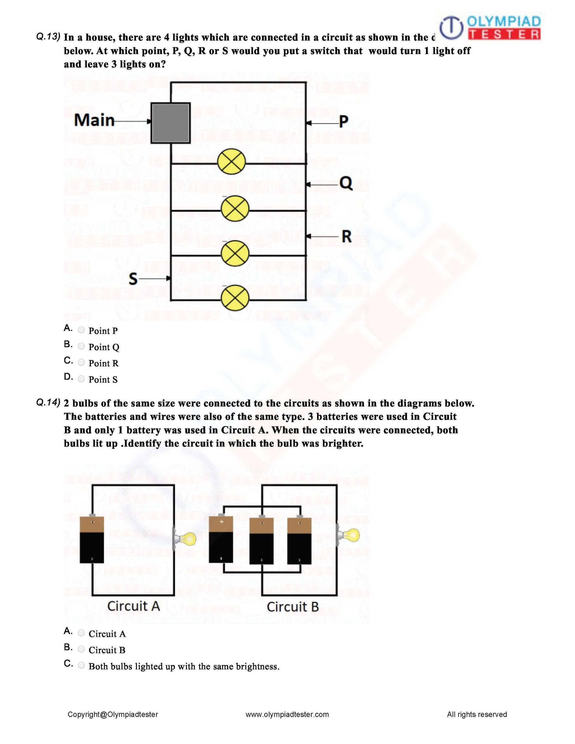 Class 6 Science Olympiad question papers - Course - Olympiadtester