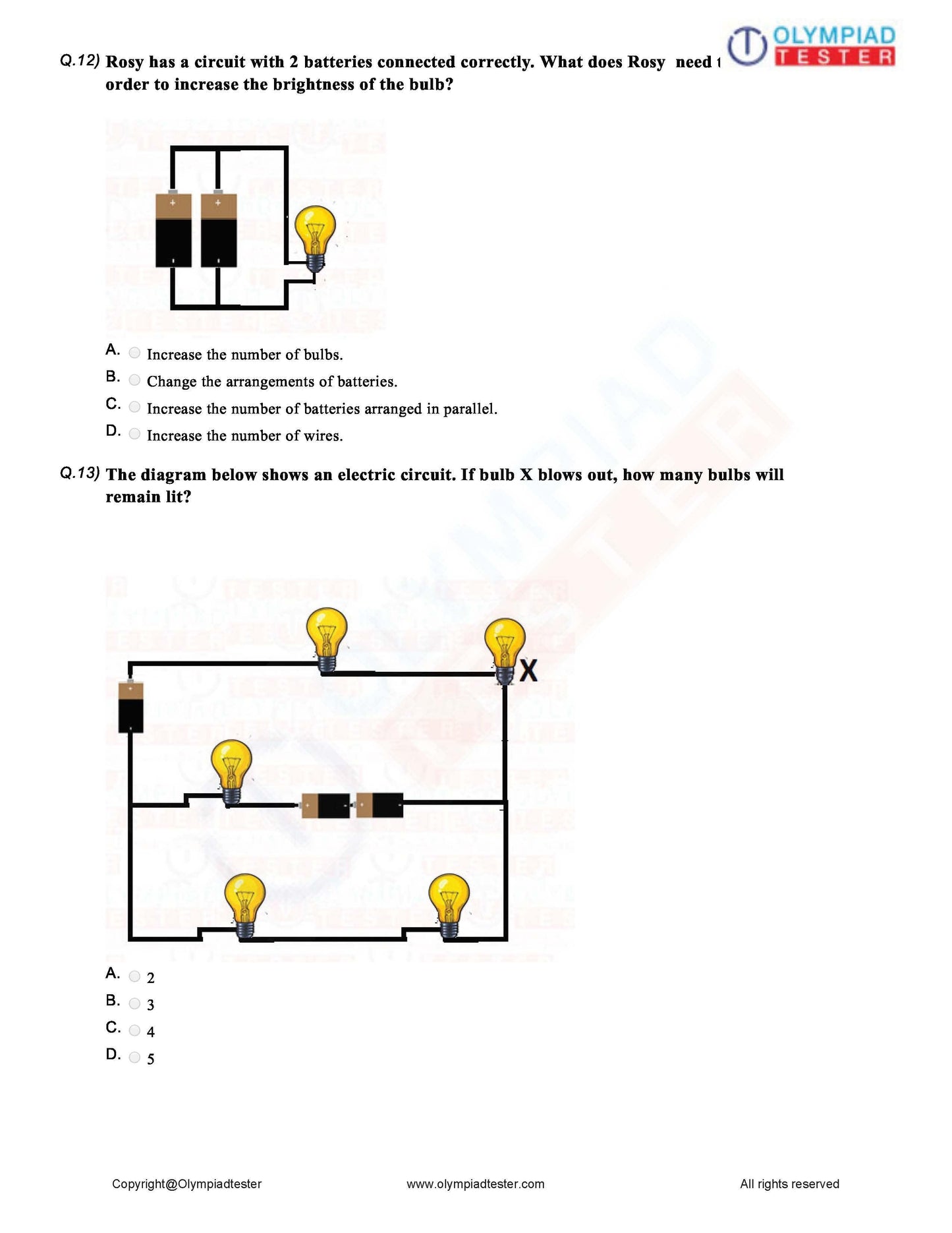 Class 6 Science Olympiad question papers - Course - Olympiadtester