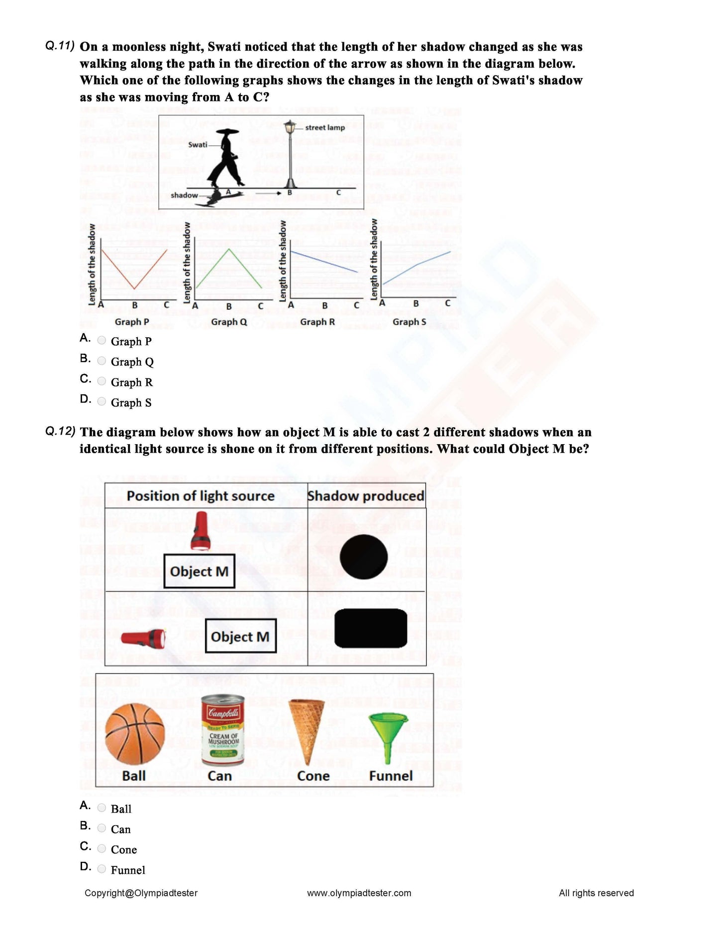 Class 6 Science Olympiad question papers - Course - Olympiadtester