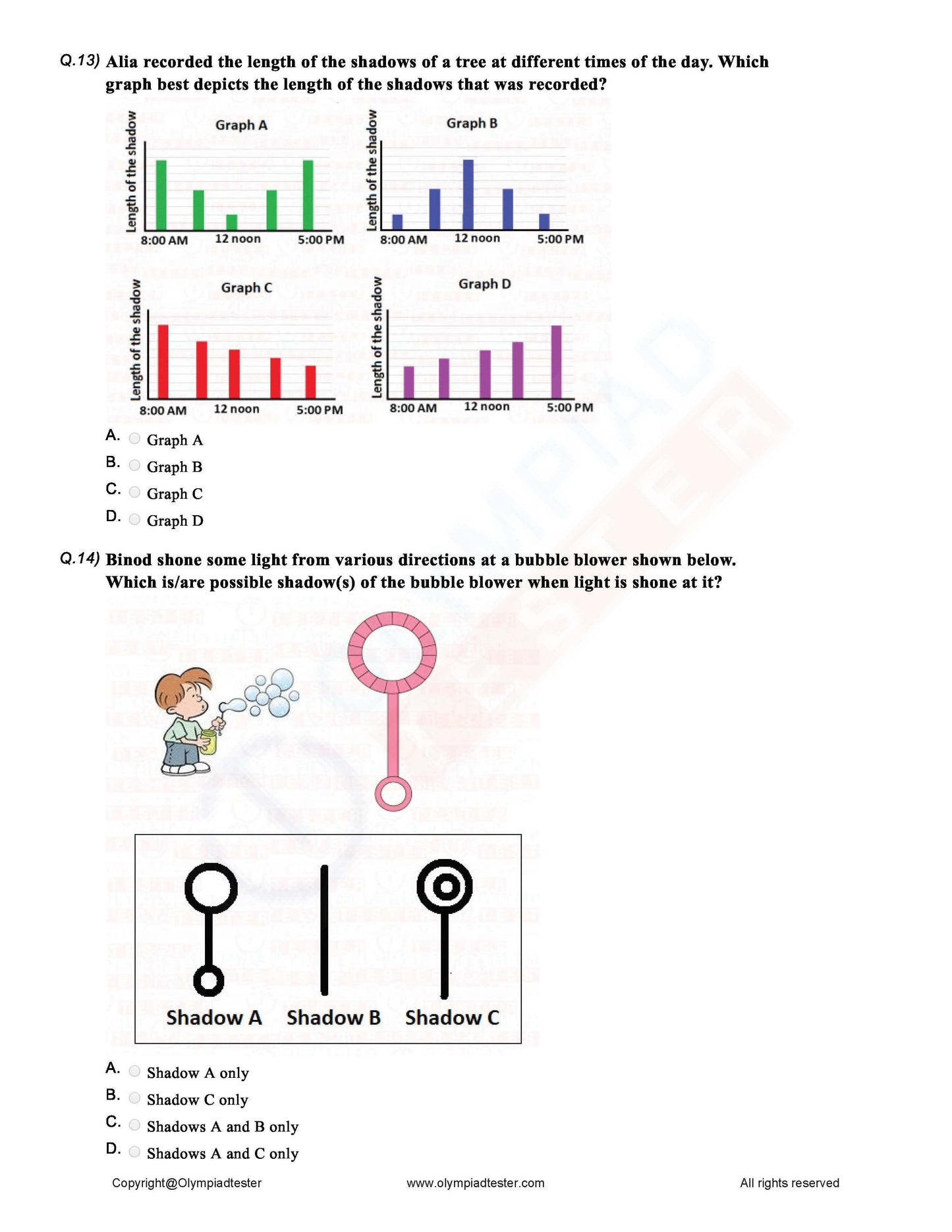 Class 6 Science Olympiad question papers - Course - Olympiadtester