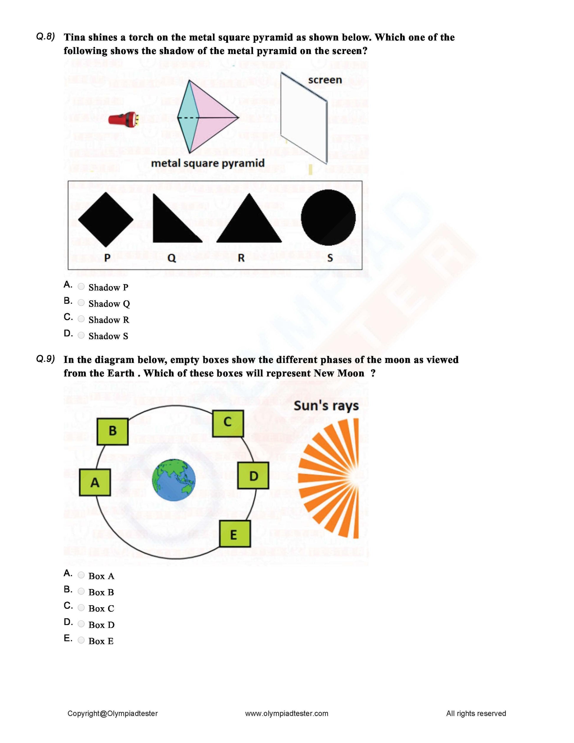 Class 6 Science Olympiad question papers - Course - Olympiadtester