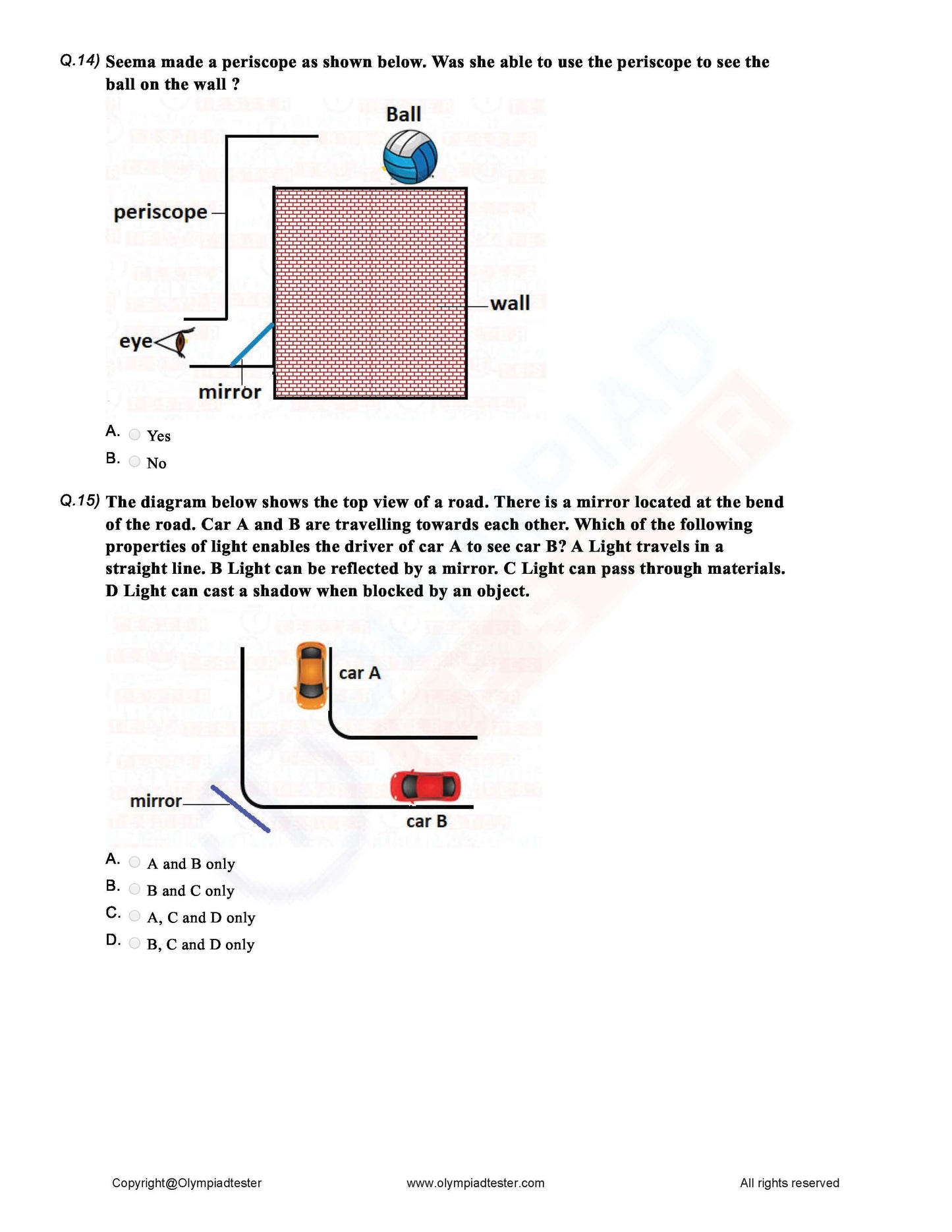 Class 6 Science Olympiad question papers - Course - Olympiadtester