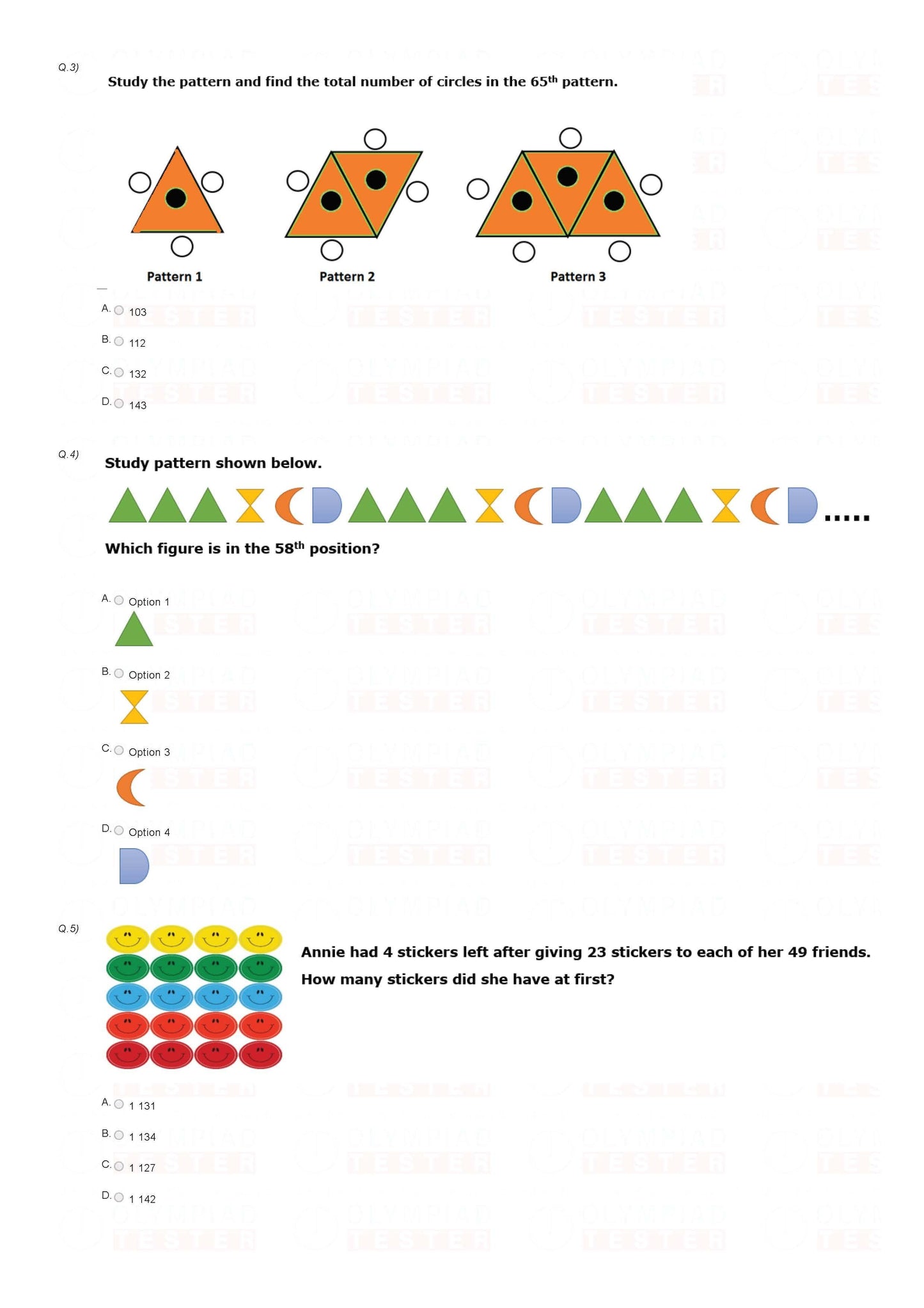 20 Printable Class 6 Maths Olympiad Sample Papers - Olympiadtester