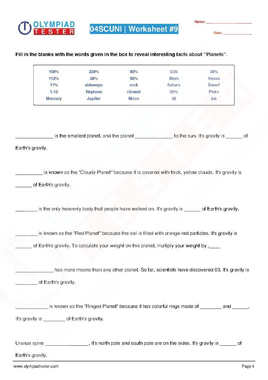 Class 4 Science Olympiad question papers - Course - Olympiadtester