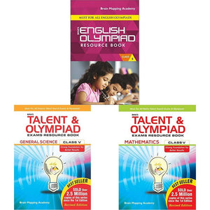 Class 5 Olympiad Exams Resource Books - Maths, Science, English - Set of 3 Books - Olympiad tester