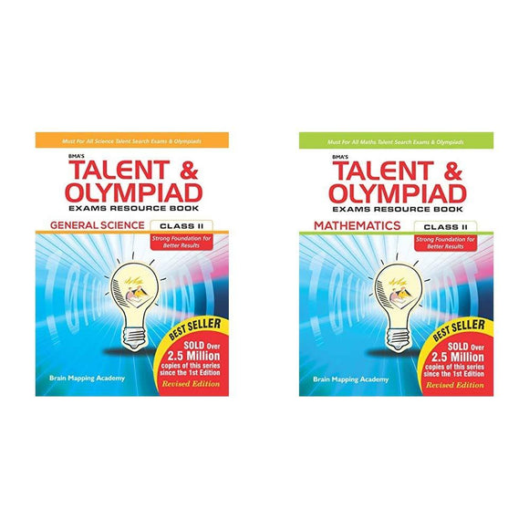 Bma'S Talent & Olympiad Exams Resource Book For Class-2 (Evs)-2019 Edition&Bma'S Talent & Olympiad Exams Resource Book For Class - 2 (Maths) (Set Of 2 Books) - Olympiad tester