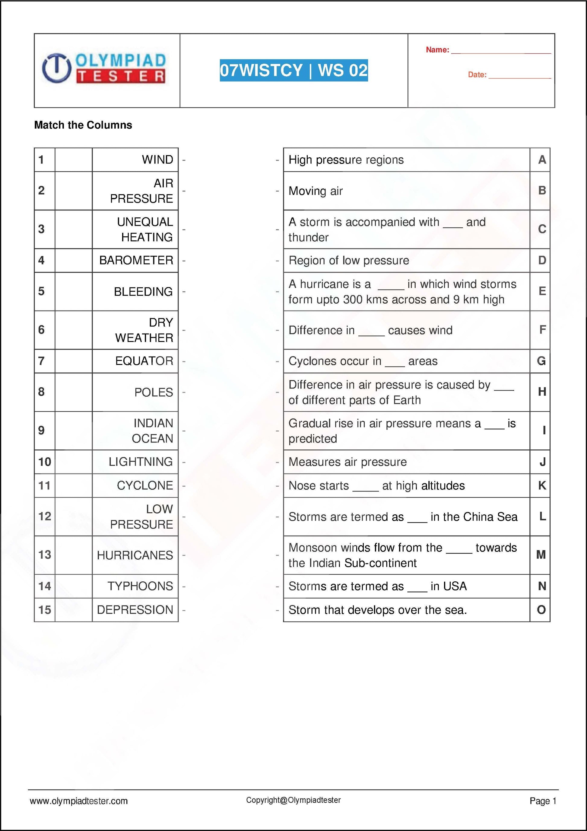 150+ Class 7 Science Worksheets PDF - Instant Download - Olympiadtester
