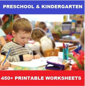 450+ Printable Kindergarten Worksheets PDF - Instant Download - Olympiadtester