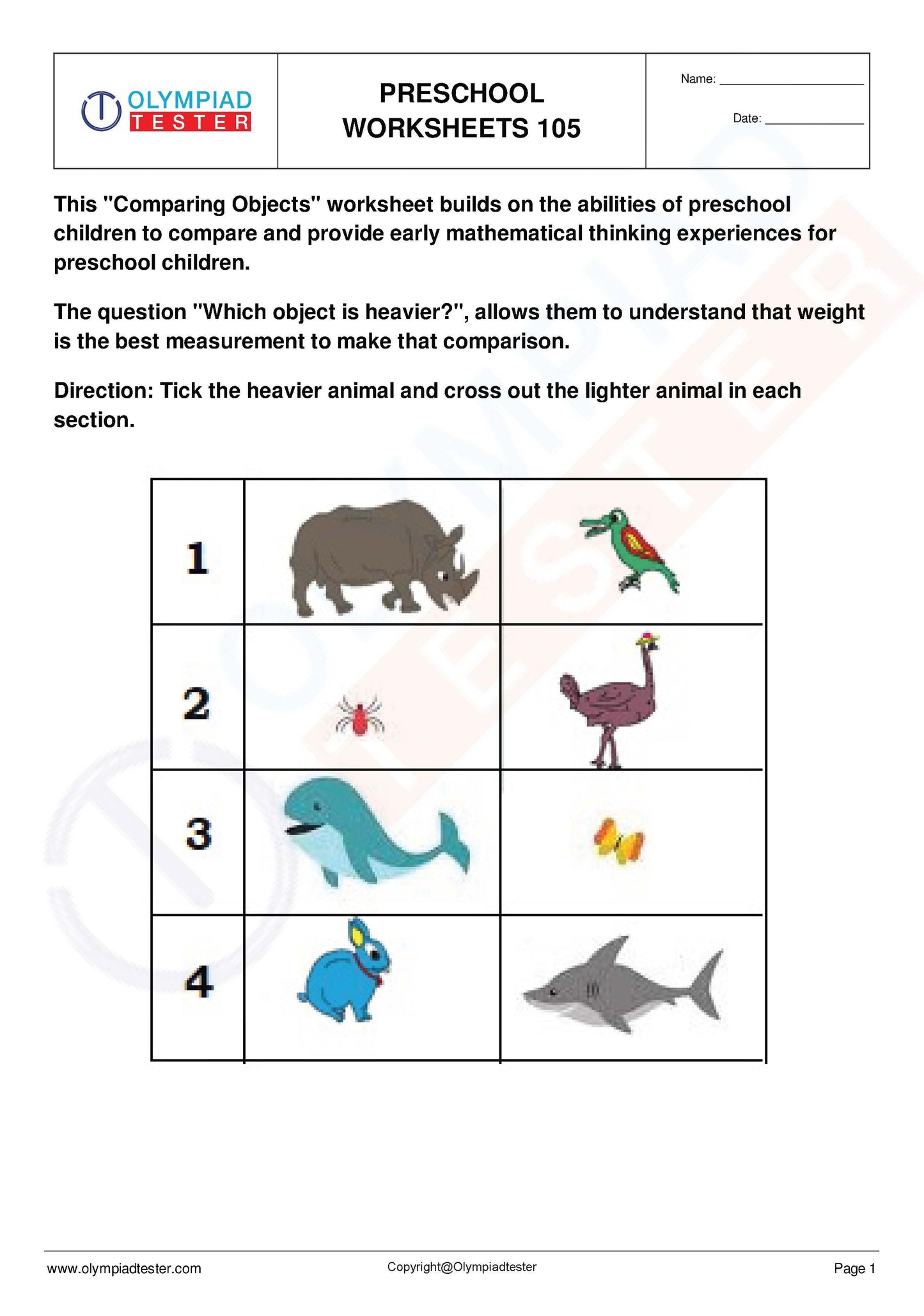 450+ Printable Kindergarten Worksheets PDF - Instant Download - Olympiad tester