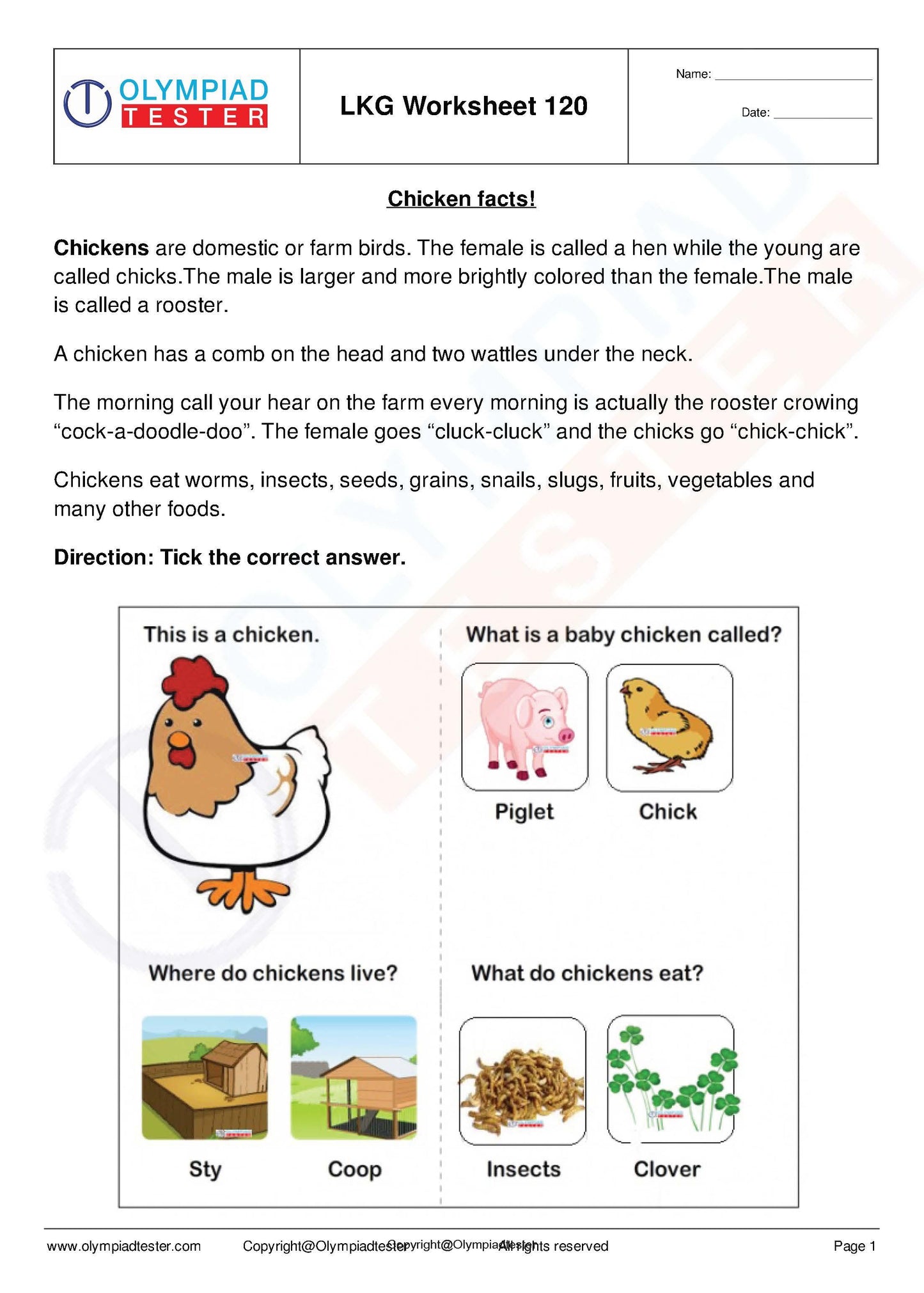 450+ Printable Kindergarten Worksheets PDF - Instant Download - Olympiad tester