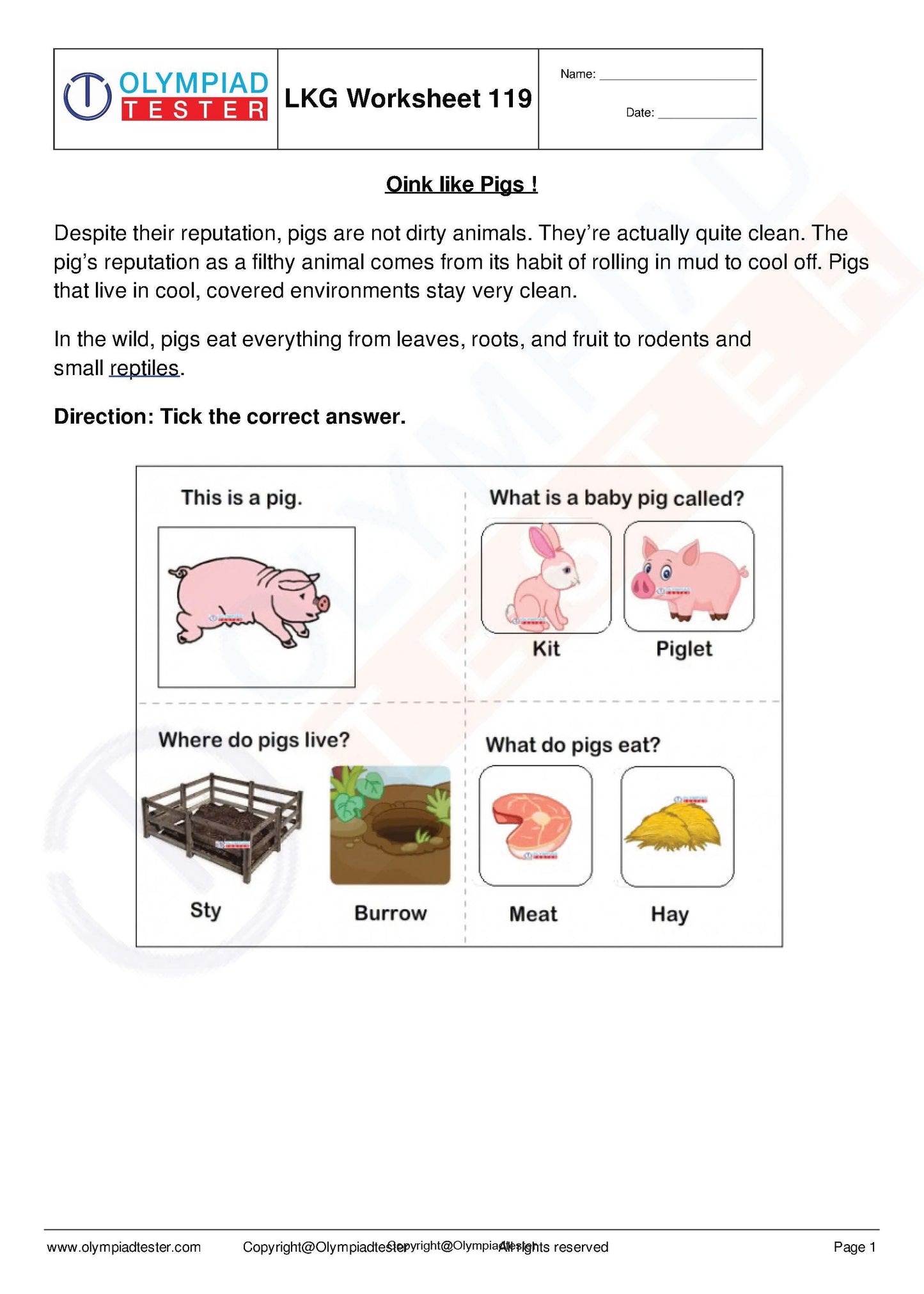 450+ Printable Kindergarten Worksheets PDF - Instant Download - Olympiad tester