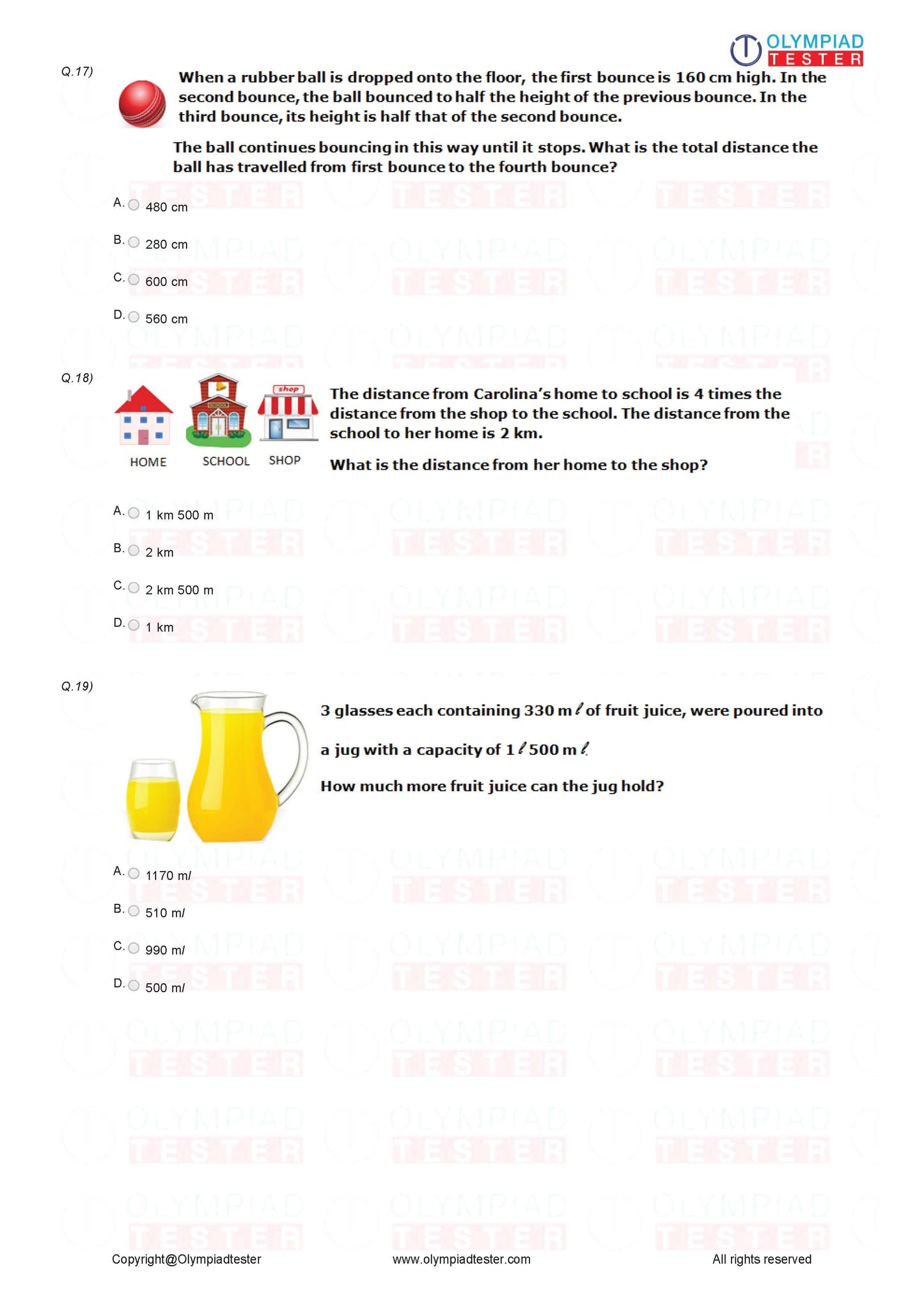 Class 4 Maths Olympiad Sample Papers